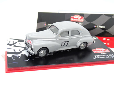 Ixo Presse 1/43 Peugeot 203 1955 Grise – Miniature Collection Très Bon État