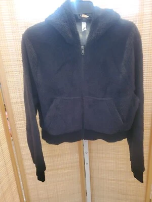 Chaqueta con capucha para mujer American Apparel talla XL negra cremallera completa abrigo manga larga - Imagen 1 de 4