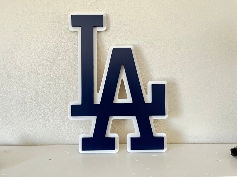 Los Angeles Dodgers Logo / 2-Layer / Blue on White / 20