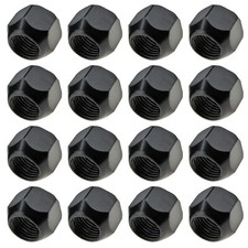 16x Radmuttern M14x1,5 länge 16mm Offen SW21 Kegel Muttern ohne Bund Schwarz