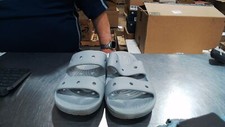 UsedGood Crocs Unisex Classic Two-Strap Slide Sanda Light Grey Sz12 Women/10 Men