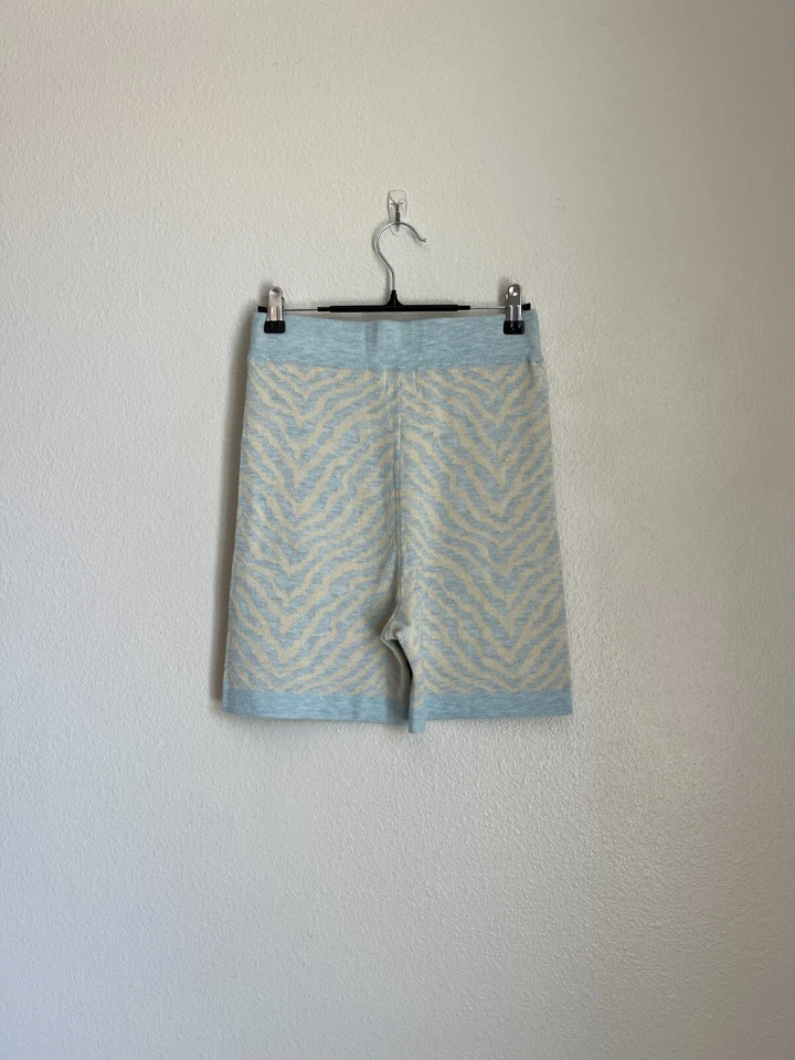 Pantalones Cortos de Motociclista FIND ME NOW para Mujer Estampado de Cebra River en Azul Claro Talla PEQUEÑA Foto 3 de 4