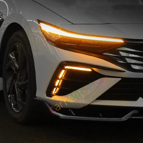 Luces de circulación diurna LED antiniebla DRL con intermitente para Hyundai Elantra 2024 - Imagen 4 de 6