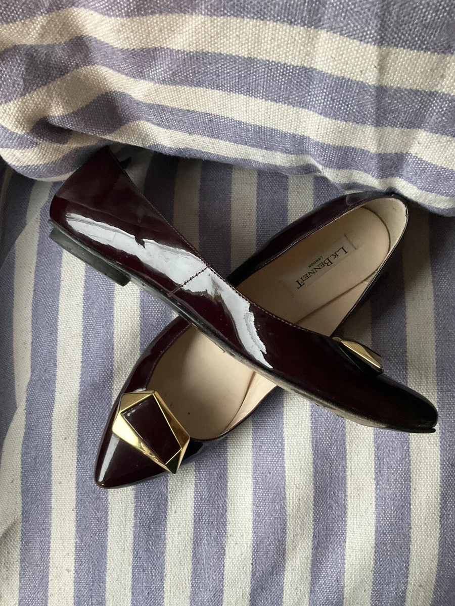 Burgundy flat shop shoes uk