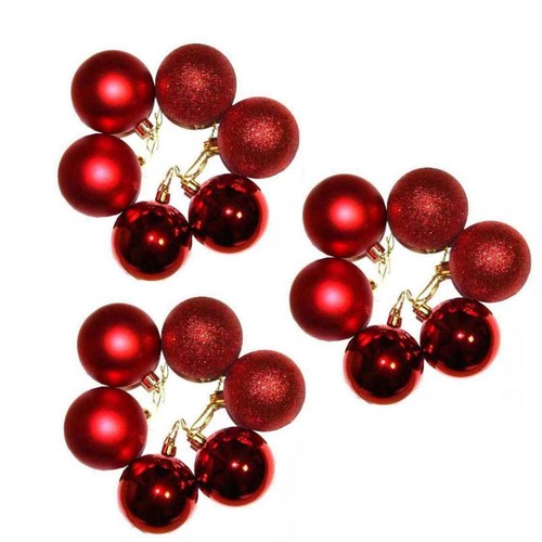 Weihnachtsbaum Christbaum Tannenbaum 210 cm mit Deko in rot Lichterkette mit FB - Bild 6 von 8