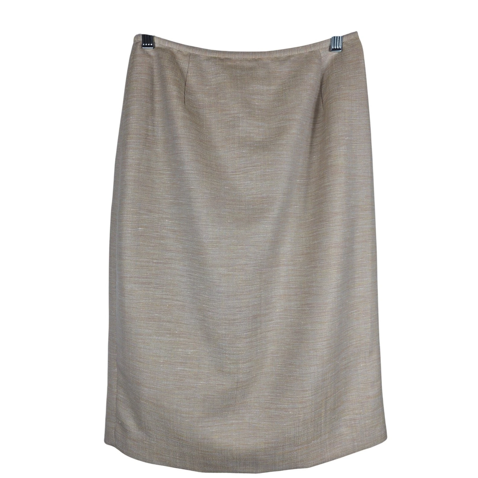 Lafayette 148 Tan Fully Lined Linen Blend Pencil Skirt 8