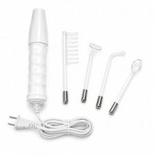High Frequency Skin Care Machine 4PC Glass Tubes Facial Wand 120KHz Portable Kit