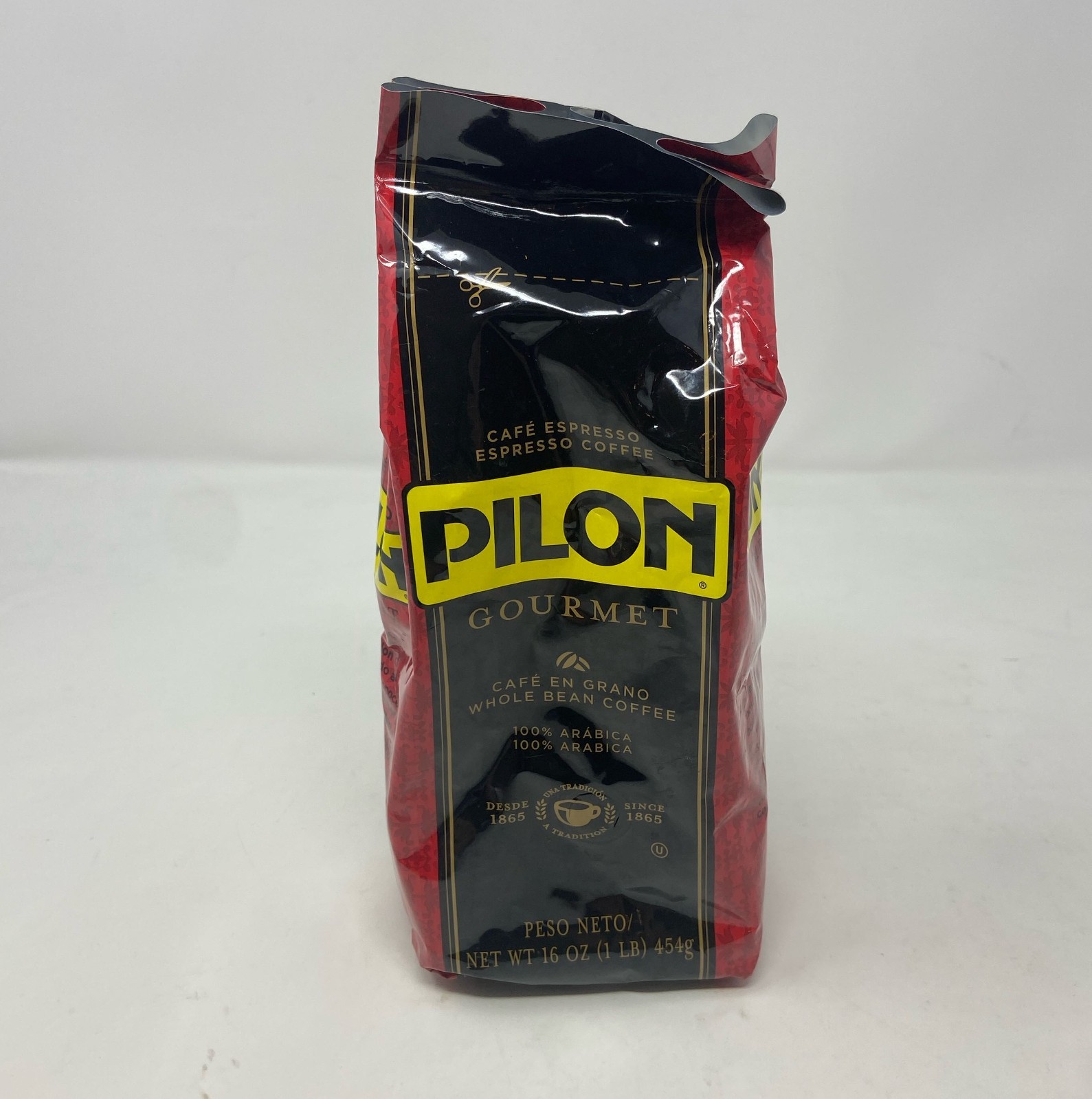 Pilon Gourmet Whole Bean Restaurant Blend Espresso Coffee, Red/Black Bag, 16 oz