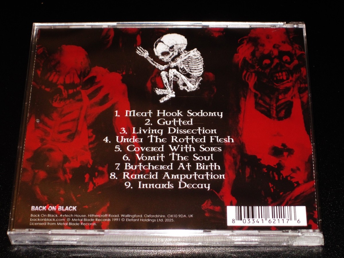 Cannibal Corpse: Butchered At Birth CD 2025 Reissue Back On Black