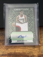 2023-24 Panini Obsidian Rayan Rupert Rookie Jersey Ink E/E Green /25 RC  