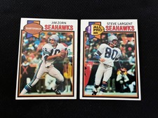 STEVE LARGENT & JIM ZORN 1979 TOPPS SEATTLE SEAHAWKS VINTAGE EX+ FOOTBALL CARD