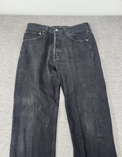 Vintage Levi  s 501 Faded Black Denim Jeans Size 30x30 Men Made In USA