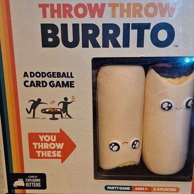 Exploding Kittens Throw Throw Burrito Party Game Dodgeball Theme Complete