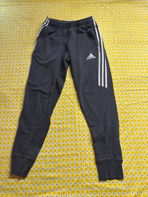 Adidas Men s Sweatpants S Dark Gray Tapered/cuffed Leg Zip Pockets