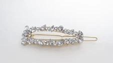 Crystal triangle open geometric hair pin  clip  barrette