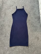 Women’s Navy Boohoo Summer Mini Dress UK 8