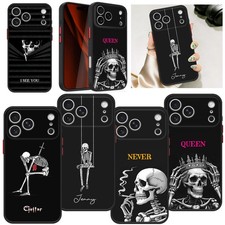 Edgy Gothic Skulls Custom Hard PC Case For Samsung S25 S26 iPhone 17 16 15 Cover