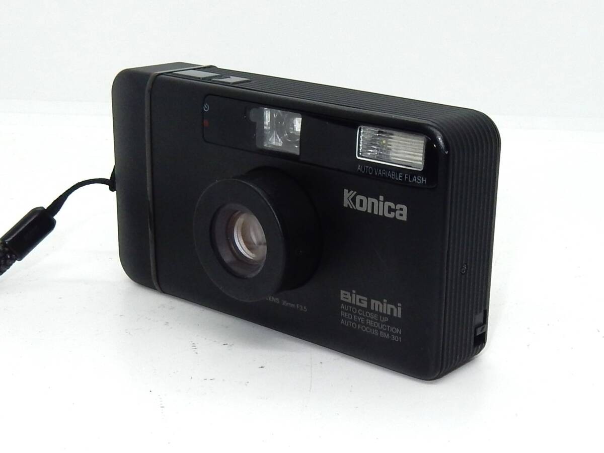 フィルムカメラ Konica bigmini bm-301 Konica BIG MINI BM-301 Black Compact Camera Film Camera Used