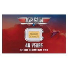 Perth Mint Goldbarren 40 Years of Top Gun 2026 1g Gold Rectangular Coin in Card