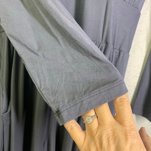 COMMANDO Jumpsuit Butter Wrap L/S Gray Criss Cross V-Neck Banded Waist NWT - Picture 8 of 15