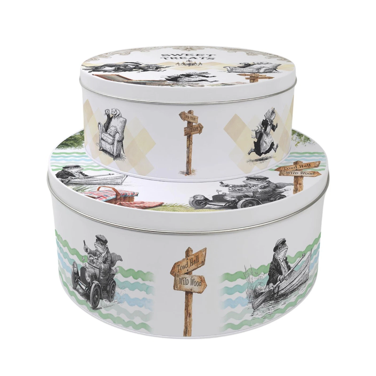 Wind in the Willows Round Cake Tin Set - Kitchen Baking Storage Book Gifts