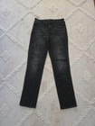 White House Black Market Size 2 Black High Rise Straight Stretch Denim Jeans  — photo 1