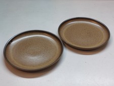 Pair Vintage Denby Pottery Stoneware Romany Dinner Plates 10"