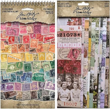 Bundle Idea-Ology - Tim Holtz - Sticker Postmarked Th94387 and Collage Strips L