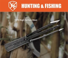 Condor Piranha Harpoon 1075HC High Carbon Steel Natural Finish Easy Portability