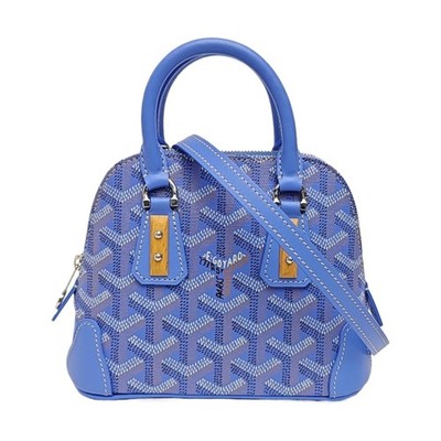GOYARD Vendome Blue Coated Canvas Shoulder Bag
