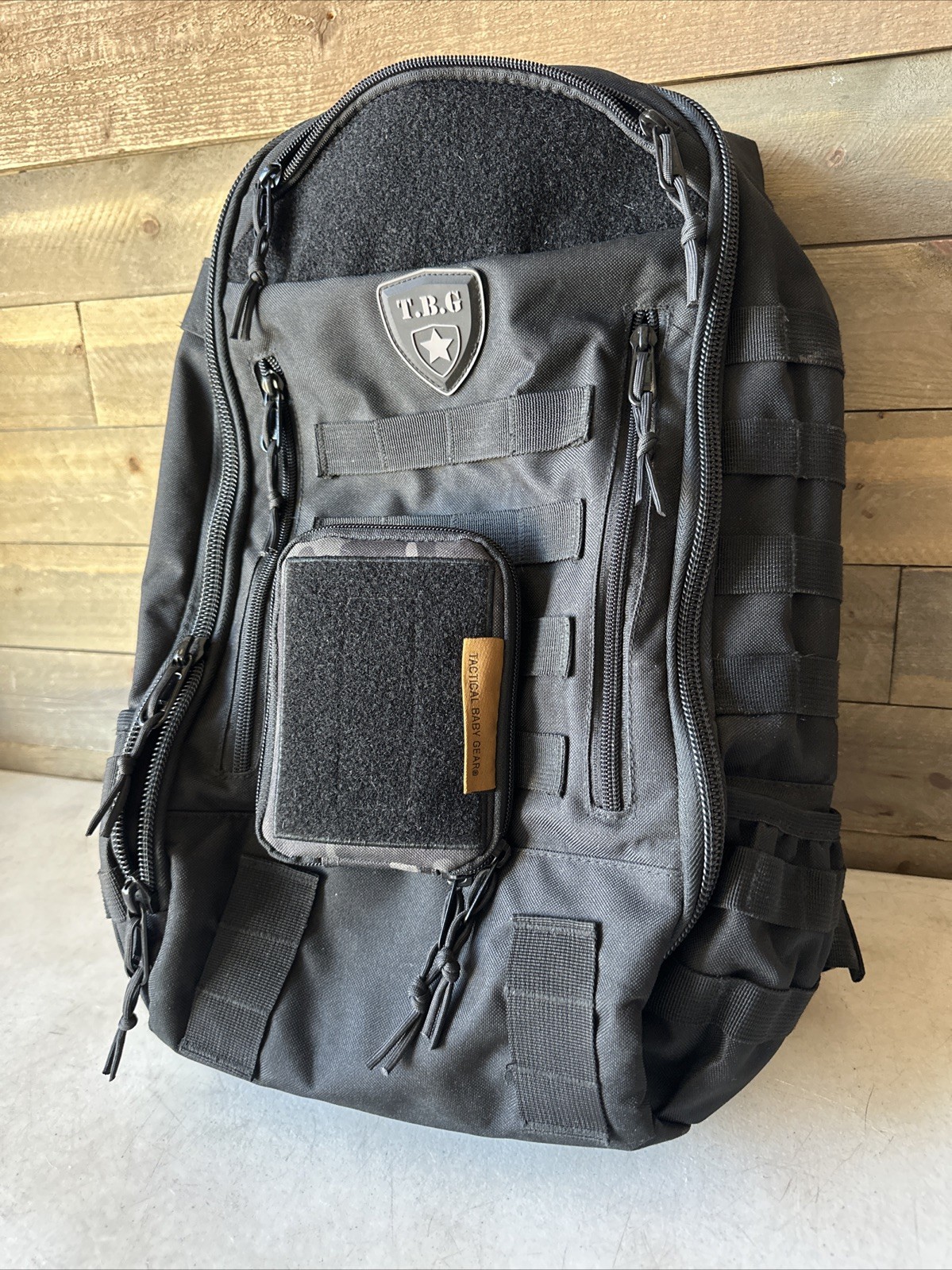 Tactical Baby Gear TBG Backpack Black Daypack Tactical Straps Pouches EXcellent