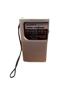 Vintage Sony Model ICF-S10MK2 Silver Pocket FM/AM Radio w/ Speaker TESTED WORKS