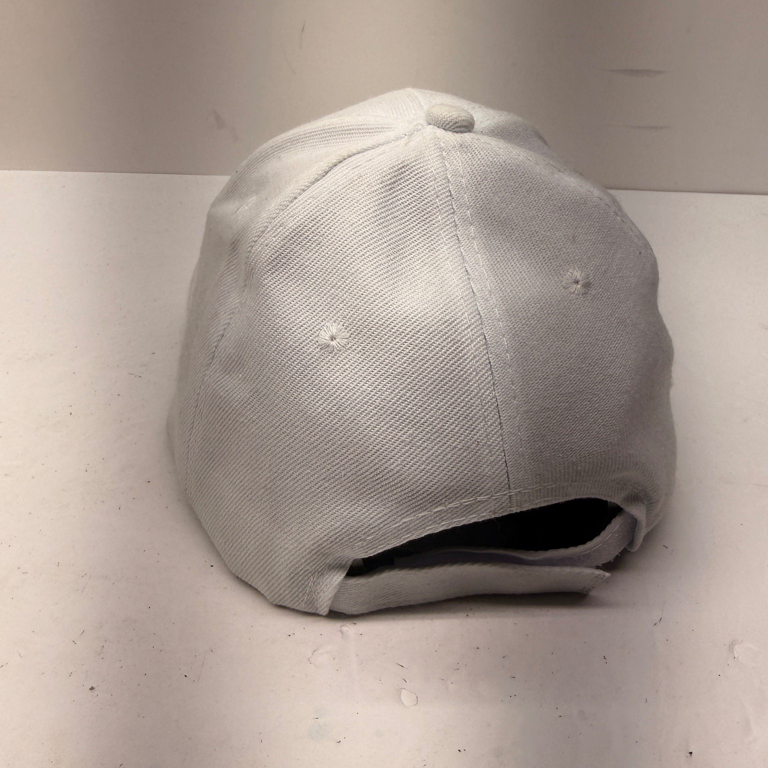White Adjustable Baseball Cap Men's Solid Color C… - image 4