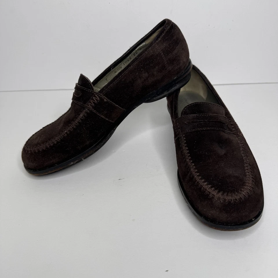 Robert Clergerie Shoes Womens Size 7 Suede Loafers Made in France Leather Sole - Image 3 of 4