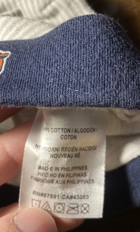 Chicago Bears NFL Equipo Ropa Blanco Azul Marino Rayas Infante Bebé Puño Gorro Sombrero Foto 3 de 3