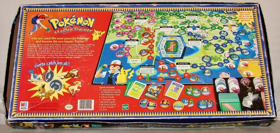 Настольная игра POKEMON MASTER TRAINER 1999 Milton Bradley *95% полный комплект* - Изображение 4 из 4