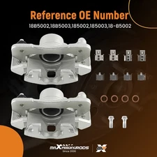 Pair Brake Caliper w/ Bracket Front Sides For Honda CRX Base 1990-1991 19B1379