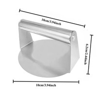 Nuova Pressa per Hamburger Smash in Acciaio Inossidabile | Stampo per Patty E Sm