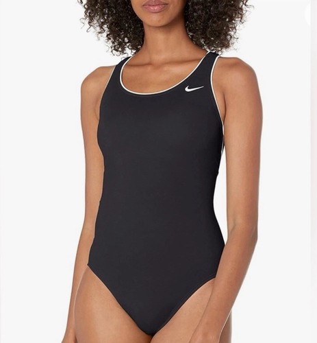 Nike Swimsuit Women's Solid Powerback One Piece Jet Black Size S