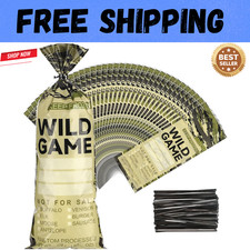 200 Pcs Wild Game Meat Bags 1 lb Ground Meat Bags Wild Game Freezer Bags for Sto
