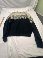 Vintage 90s Basic Editions Nordic Fair Isle Snowflake Sweater Mens SZ L Grandpa