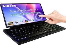 Portable Touchscreen Monitor with Silent Keyboard 12.8-inch Ultra-Slim Stretc...