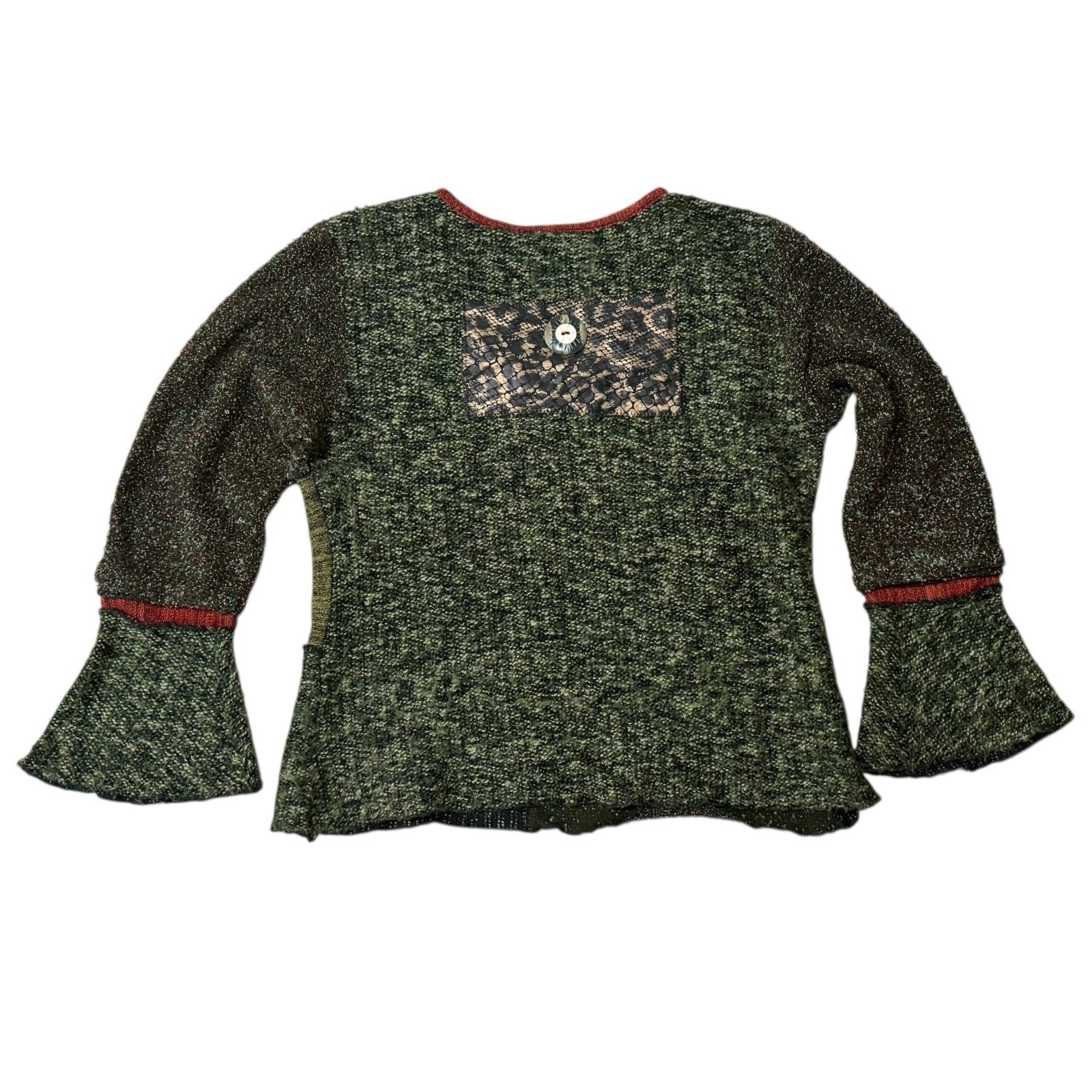 Patchwork Knit Top Sweater Cottagecore Fairy Boho… - image 8
