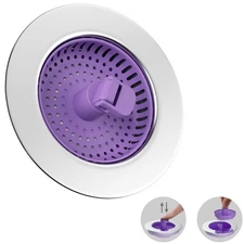Universal 3 in 1 Kitchen Sink Drain Strainer with Sink Stopper, Chrome Stainl...