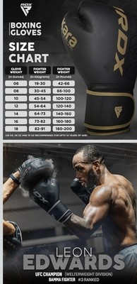 Boxhandschuhe Thai von RDX, Muay Thai-Handschuhe, Kickbox Handschuhe, Sparring