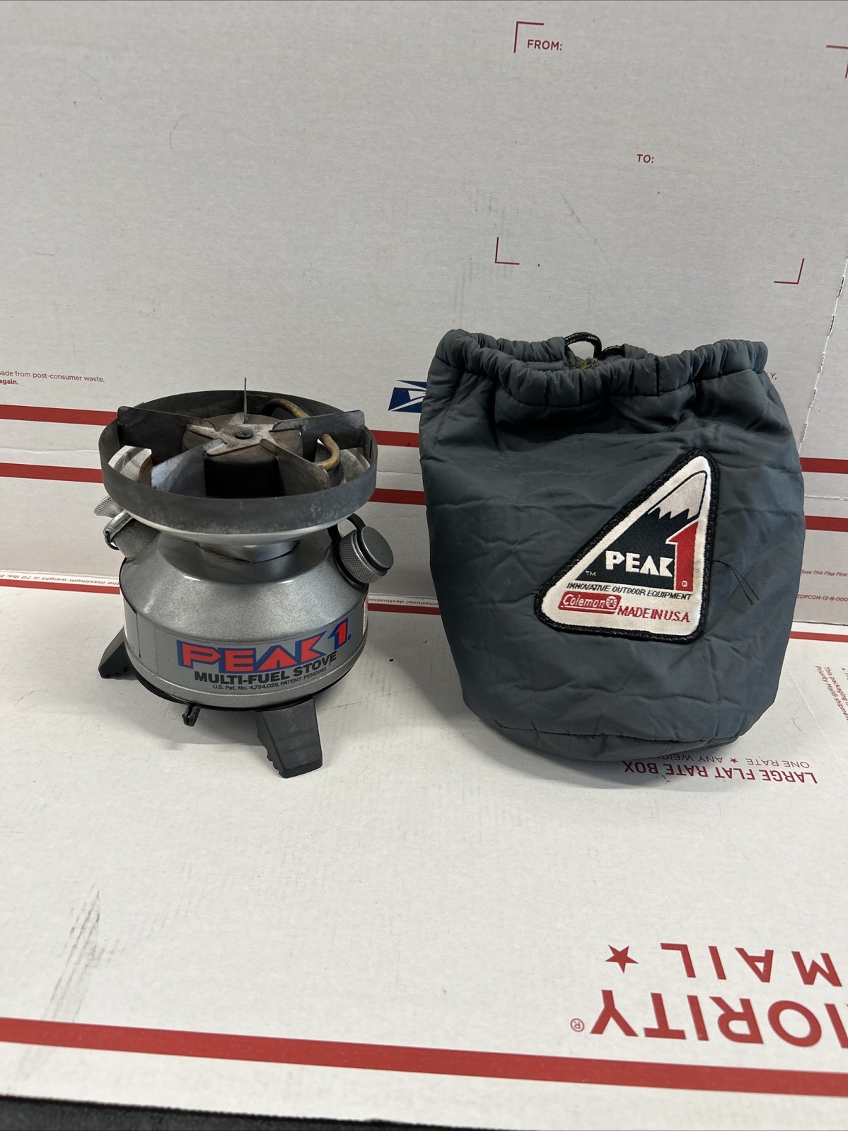 Coleman USMC Peak 1 550B Multi Fuel Stove w/Case —READ—