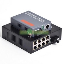 Gigabit Fiber Optic Media Converter 1 CH SC 8 CH RJ45 Converter Transceiver