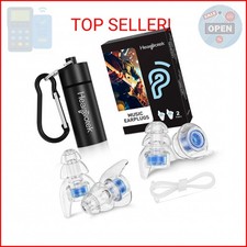 Hearprotek Concert Ear Plugs, 2Pairs Reusable high Fidelity Musician Ear Plugs f