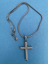 Collana Swarowski Croce Cristalli di canna di fucile