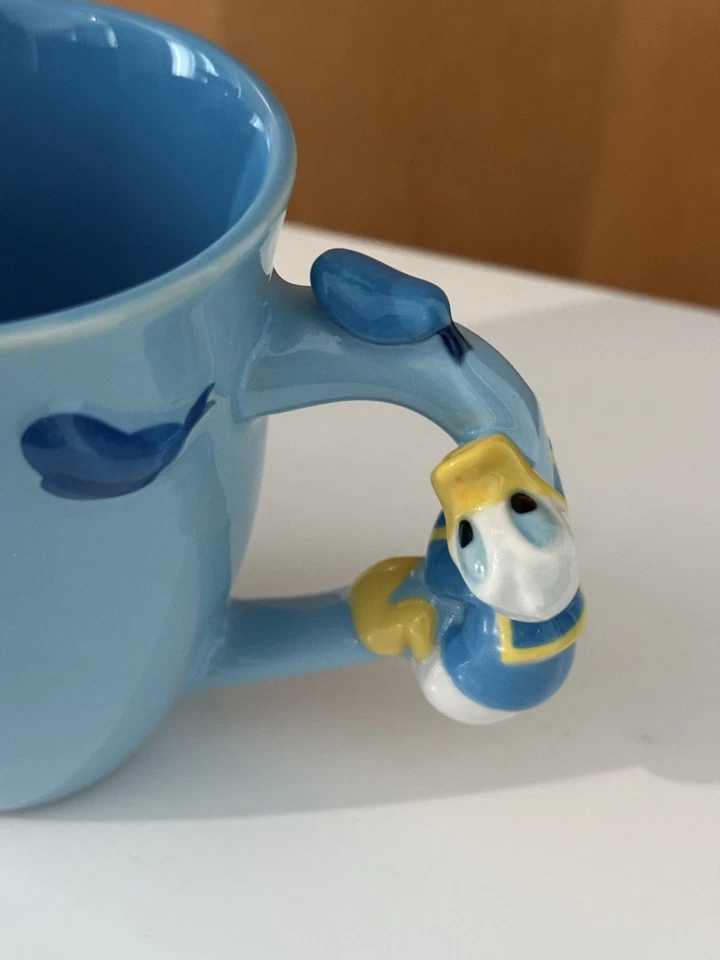 Taza Walt Disney World Pato Donald Figura 3D Volando Sombrero Perdido Azul Café Té Foto 2 de 4